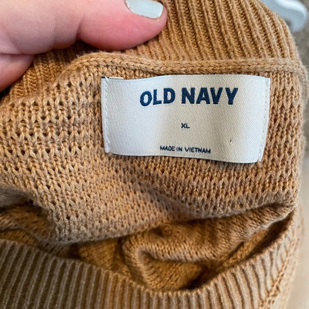 Old Navy camel long sweater XL